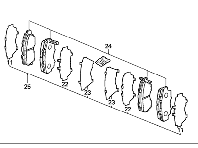 1997 Acura CL Brake Pad Set - 45022-S87-A01