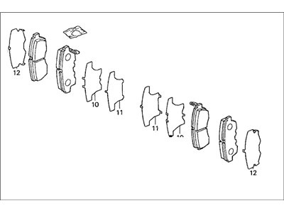 1997 Acura CL Brake Pad Set - 45022-SY8-405