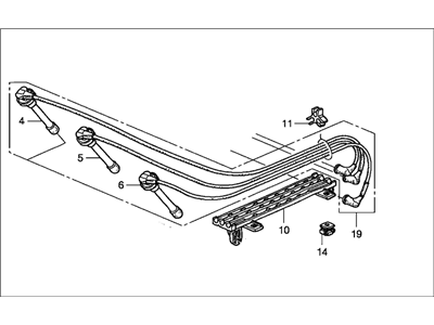 1999 Acura CL Spark Plug Wire - 32722-P8A-A02