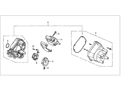 30100-PCA-003 Acura Distributor Assembly (D4T96-08) (Hitachi) Illustration 1 of 1