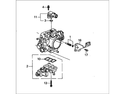 1998 Acura CL Throttle Body - 16410-P8A-A02