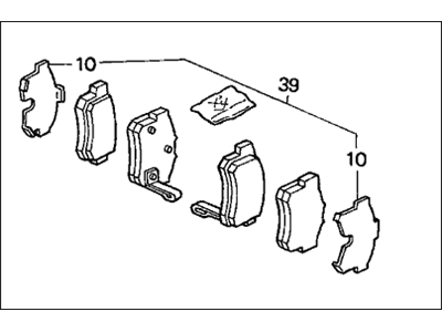 Acura 43022-SY8-A02 Rear Brake Pad Set (Ad34