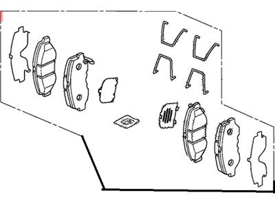 Acura 45022-T2F-A01 Front Disc Brake pad Set