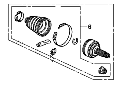 Acura 44014-T2B-A00 Joint Set,Outboard