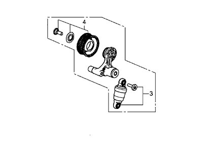 Acura 31170-5A2-A03 Tensioner Assembly, Au