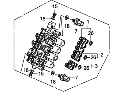 Acura 27700-5B7-000 Secondary Valve Body Assembly