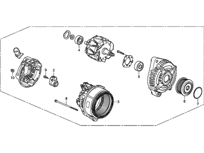 Acura RDX Alternator - 31100-5G0-A02