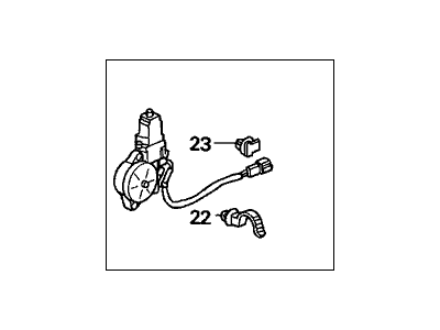 Acura 72755-S10-013 Power Window Motor