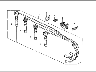 1999 Acura Integra Spark Plug Wire - 32722-P75-A01