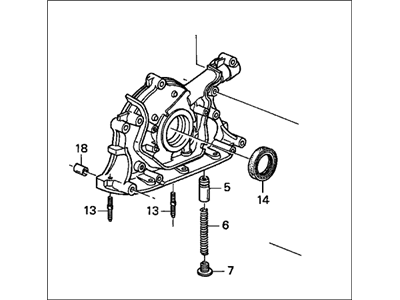 Acura 15100-P72-A01 Oil Pump Assembly