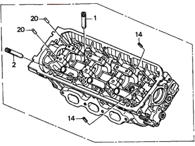 Acura 12300-P8F-305 Cylinder Head Assembly, Rear