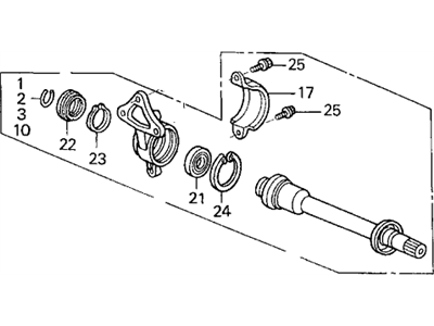 2001 Acura MDX Axle Shaft - 44500-S0X-A00