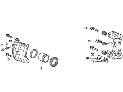 Acura 06453-S0X-505RM Caliper Sub-Assembly