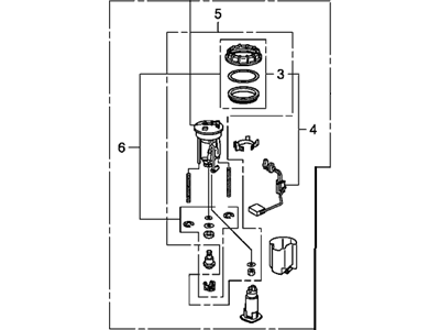 Acura 17045-TA6-A00 Fuel Pump Module Set