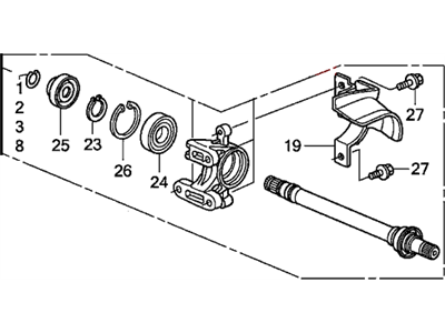 2011 Acura TSX Axle Shaft - 44500-TA0-A00