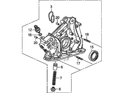 2015 Acura RDX Oil Pump - 15100-R70-A02