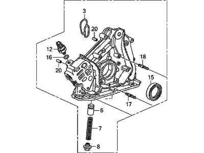 2013 Acura RDX Oil Pump - 15100-R70-A02