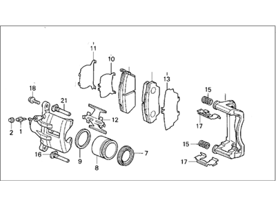 1992 Acura Integra Brake Caliper - 45230-SR3-N33