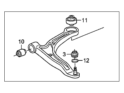 2002 Acura MDX Control Arm - 51360-S3V-A03