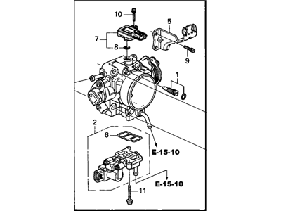 Acura Throttle Body - 16400-PGK-A04