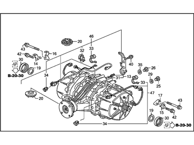 Acura 41200-PGJ-315 Carrier Assembly, Rear Differential