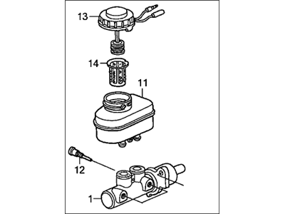 2006 Acura MDX Brake Master Cylinder - 46100-S3V-A11