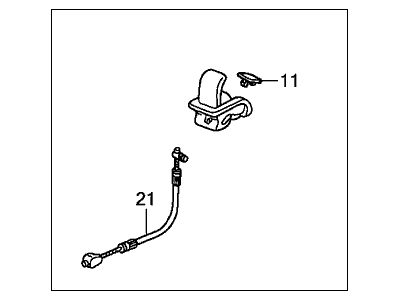 Acura 81329-S3V-A13ZB Lever, Passenger Side Middle Seat Reclining (Saddle)