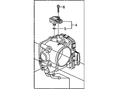 2007 Acura TL Throttle Body - 16400-RKB-003