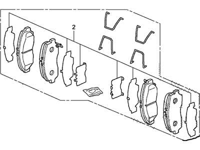 Acura 45022-TE0-A60 Front Disc Brake pad Set