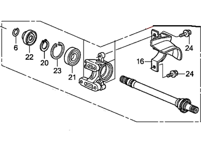 2013 Acura TSX Axle Shaft - 44500-TA0-A10