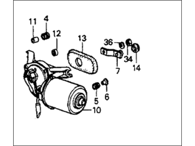 1989 Acura Integra Wiper Motor - 38401-SB2-673