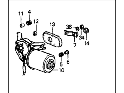 1988 Acura Integra Wiper Motor - 38401-SB2-673