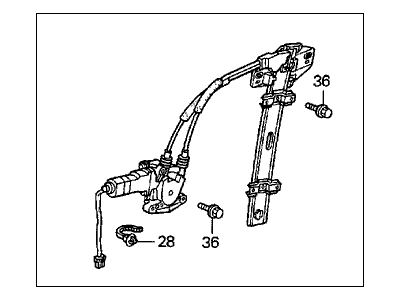 Acura 72210-SV2-003 Right Front Door Power Regulator Assembly