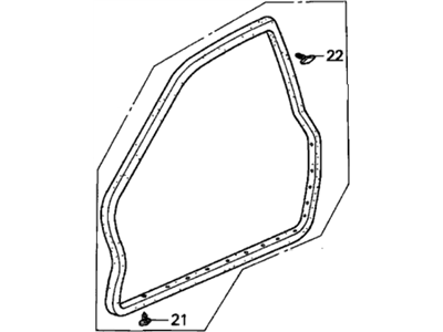 Acura 72310-SV2-013 Weatherstrip, Passenger Side Door