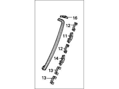 Acura 73162-SV2-003 Windshield-Reveal Molding Left