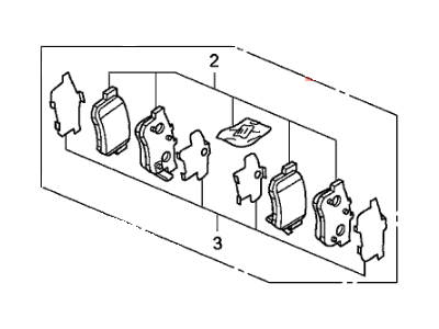 2006 Acura RSX Brake Pad Set - 43022-S5A-J00