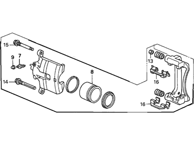 Acura 06452-SV1-505RM Right Front Caliper Sub-Assembly (Reman)