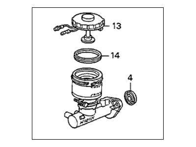 1995 Acura TL Brake Master Cylinder - 46100-SM4-G54