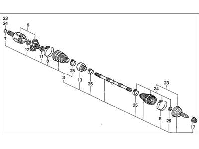 1997 Acura CL Axle Shaft - 44011-SV1-N51