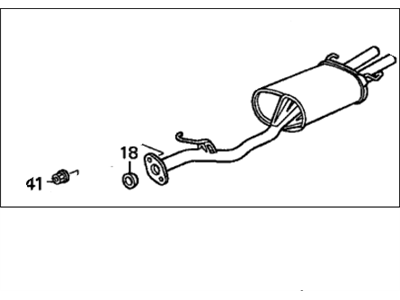 1999 Acura CL Muffler - 18030-SV1-508