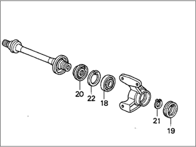 1997 Acura CL Axle Shaft - 44500-SM4-020