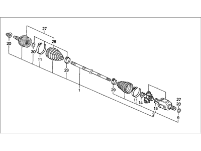 Acura 44010-SV7-A60 Passenger Side Driveshaft Set