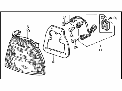 75324-SY8-A02ZH Acura Protector, Left Rear Fender (Iced Teal Pearl) Illustration 1 of 1