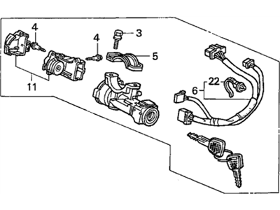 Acura CL Ignition Lock Assembly - 35100-SV4-A12