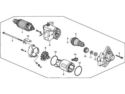 31200-P0A-003RM Acura Starter Motor Assembly (Reman) (Denso) Illustration 1 of 1