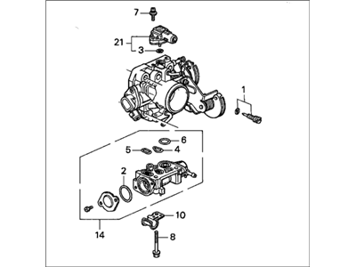 Acura 16400-P0A-L61 Throttle Body Assembly (Gr41A)