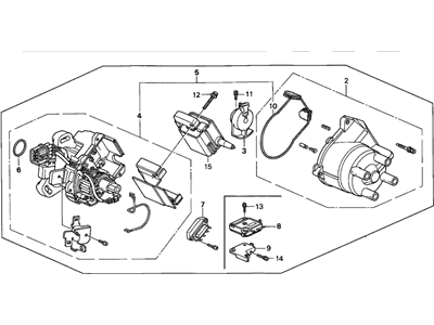 Acura 30100-P0H-A01 Distributor Assembly (D4T94-03) (Hitachi)