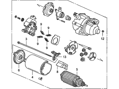 2013 Acura TSX Starter Motor - 31200-R40-A01