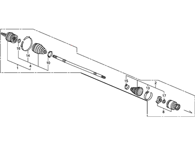 Acura MDX Axle Shaft - 44305-S9V-A71