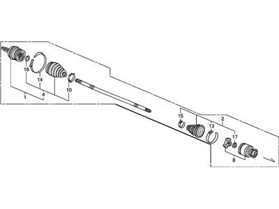 2003 Acura MDX Axle Shaft - 44305-S9V-A71